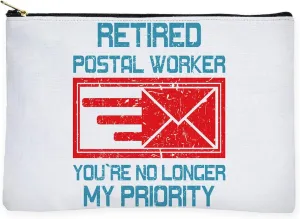 CafePress Retired Postal Worker Graphic: You Zipper Makeup Pouch, 8.5"x6"