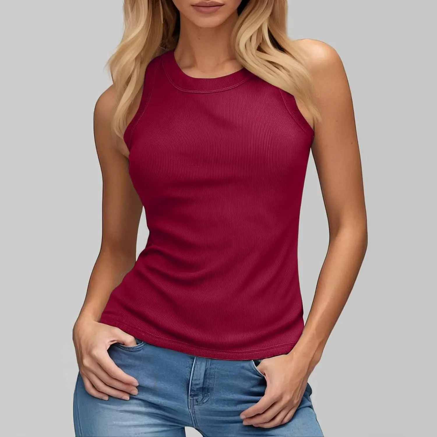 Camisole Tops for Women with Built in Bra Spaghetti Strap Workout Yoga Shirt Lightweight Tank Tops Undershirt