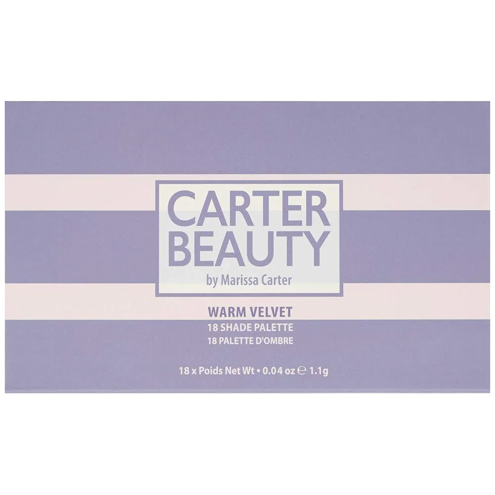 Carter Beauty by Marissa Carter 18 Shade Eyeshadow Palette | Long Lasting Eye Shadow Makeup | Shimmer & Matte Vibrant Colors (Warm Velvet)