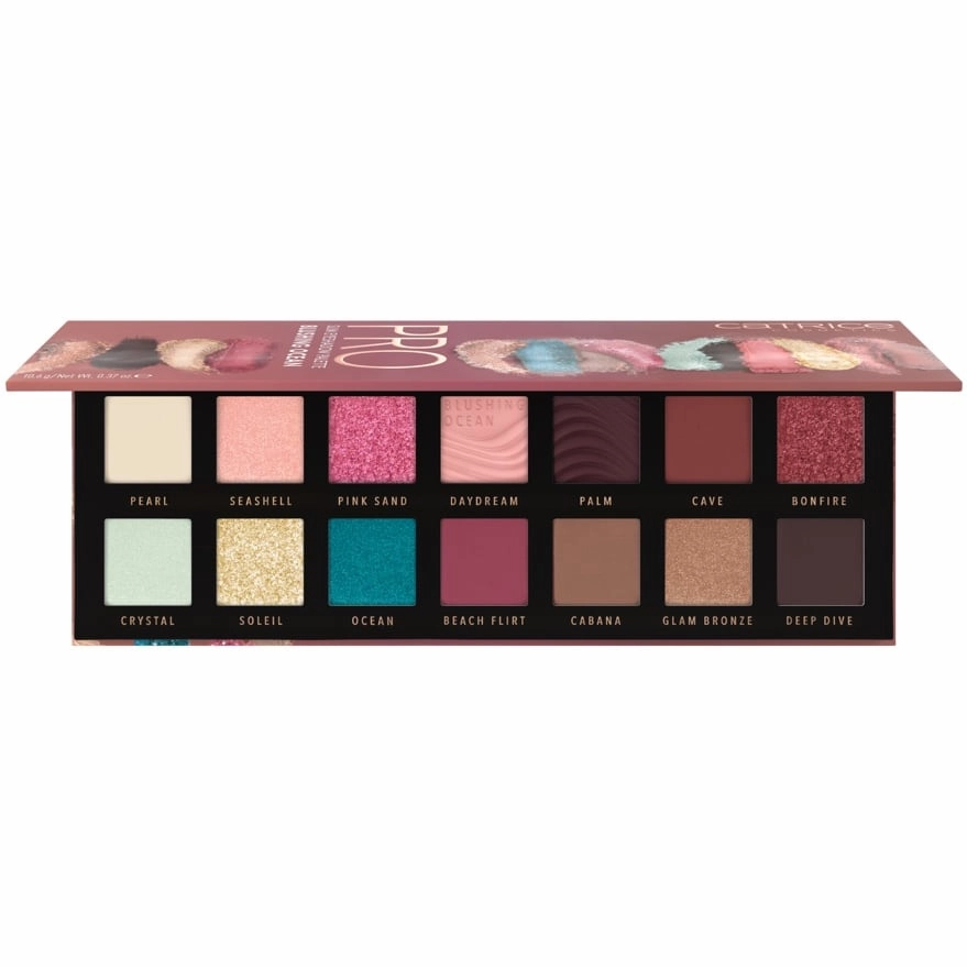 Catrice Pro Slim Eyeshadow Palette Blushing Ocean - 14 shades
