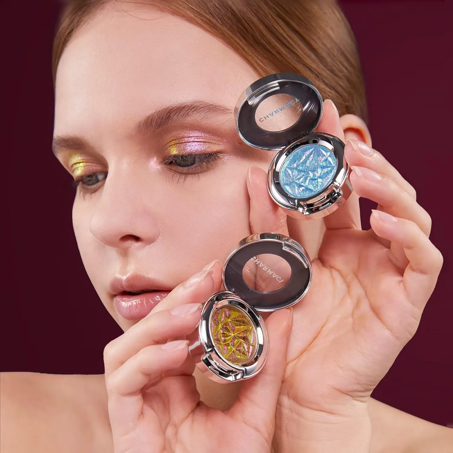 CHARMACY Multichrome Eyeshadow, Insane Shifters Chameleon Eyeshadow, Creates High-Impact, Metallic Eye Looks, 100% Vegan and Cruelty Free, 1.9g (#802)