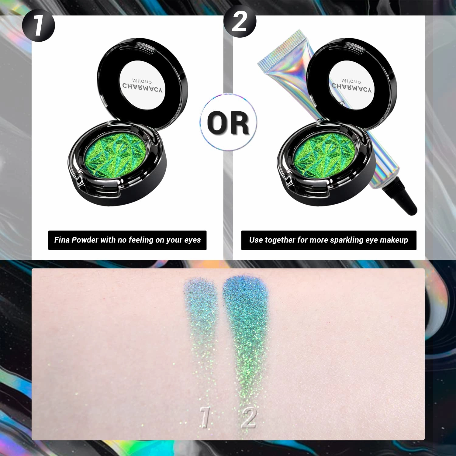 CHARMACY Duochrome Eyeshadow, Insane Shifters Chameleon Eyeshadow, Creates High-Impact, Metallic Eye Looks, 100% Vegan and Cruelty Free, 1.9g (#906)