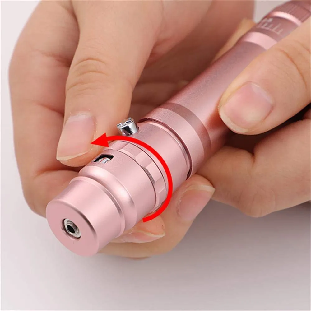 Charme Princesse Wireless Permanent Machine Makeup with 15pcs Needles Cartridges 5w Motor Tattoo Machine for Shading Eyeliner Lip Rose Golden EMK403-4