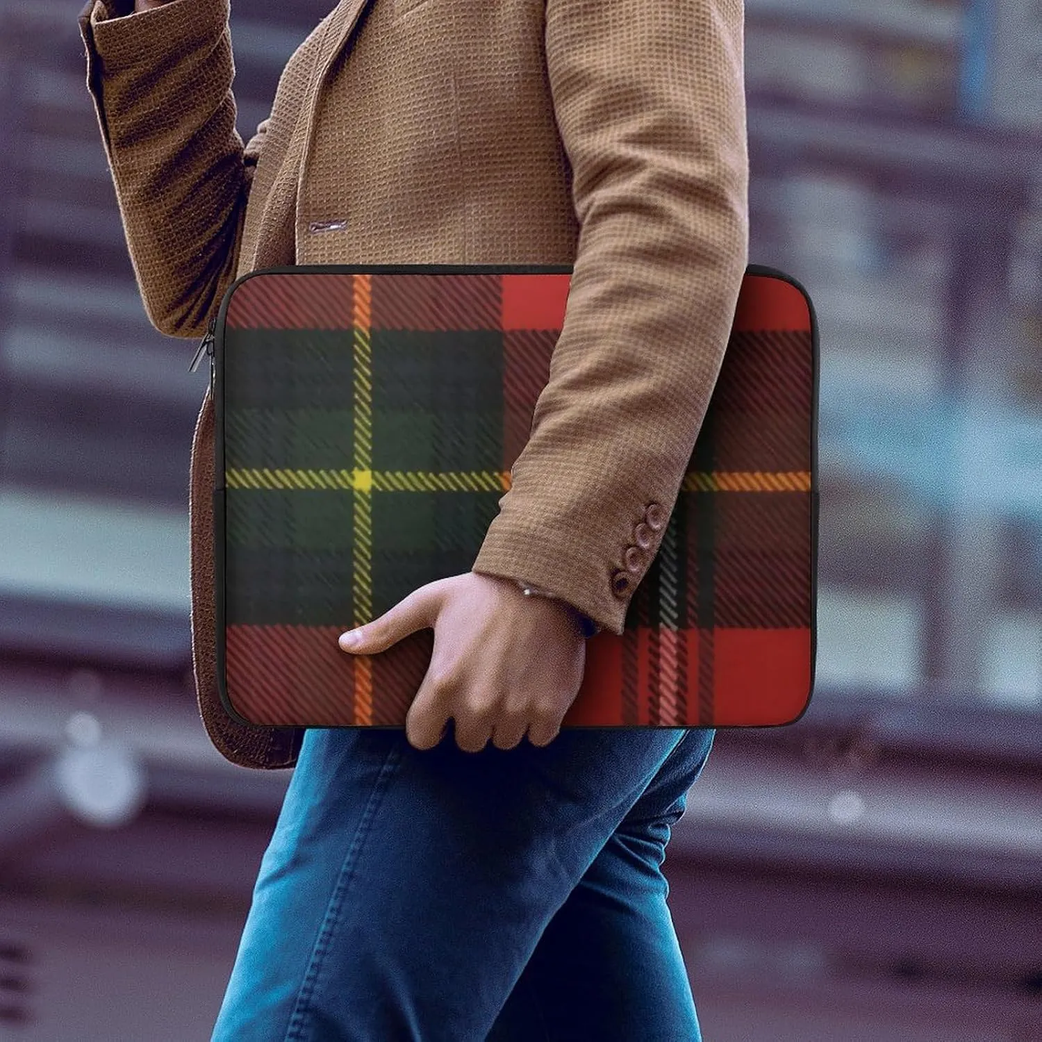 Checkered Black And White All Print Hands Free Withdrawal Laptop Bag Unisex