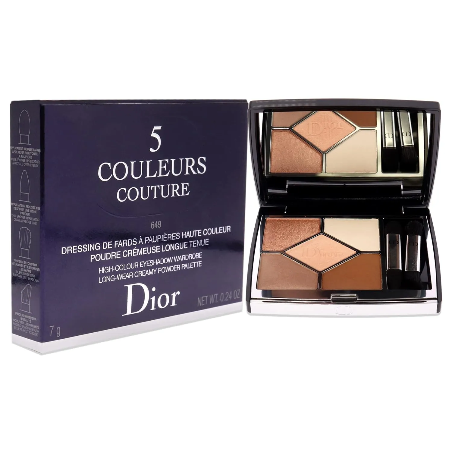 Christian Dior 5 Colour Couture Eyeshadow Palette - 649 Nude Dress Women Eye Shadow 0.24 oz