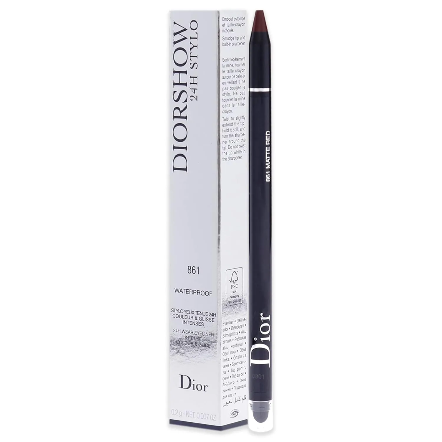 Christian Dior DIORSHOW 24 H Stylo Yeux WP 861 861 Matte Red C014300861 - Cream Eyelid Color