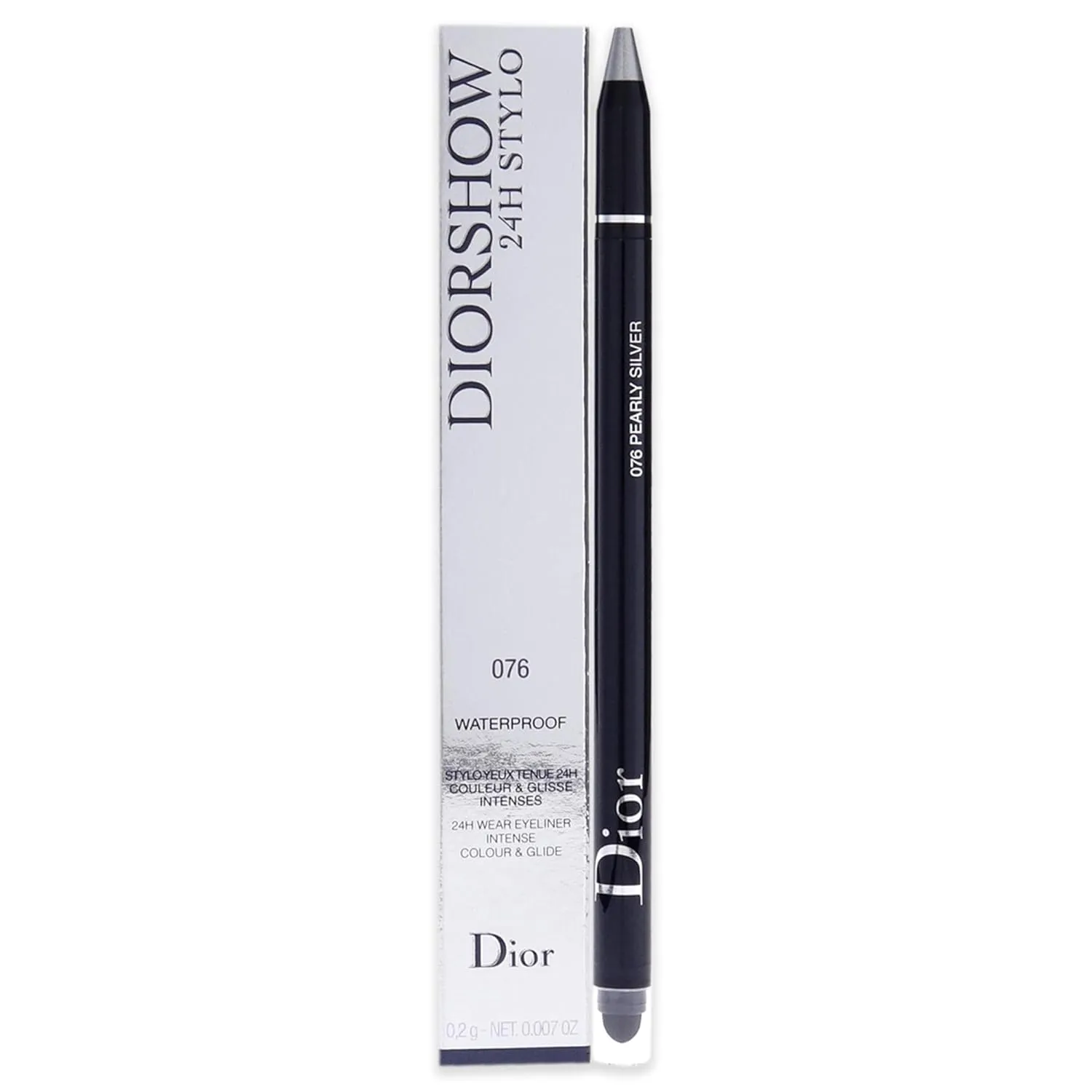Christian Dior Diorshow 24H Stylo Waterproof Eyeliner - 076 Pearly Silver Women 0.01 oz C014300076