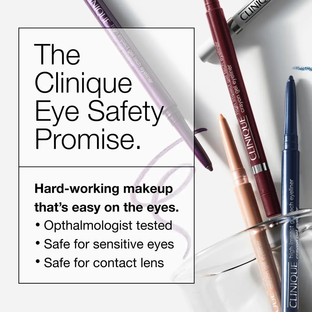 Clinique High Impact Gel Tech Eyeliner | Waterproof, Smudge Resistant   Safe For Sensitive Eyes