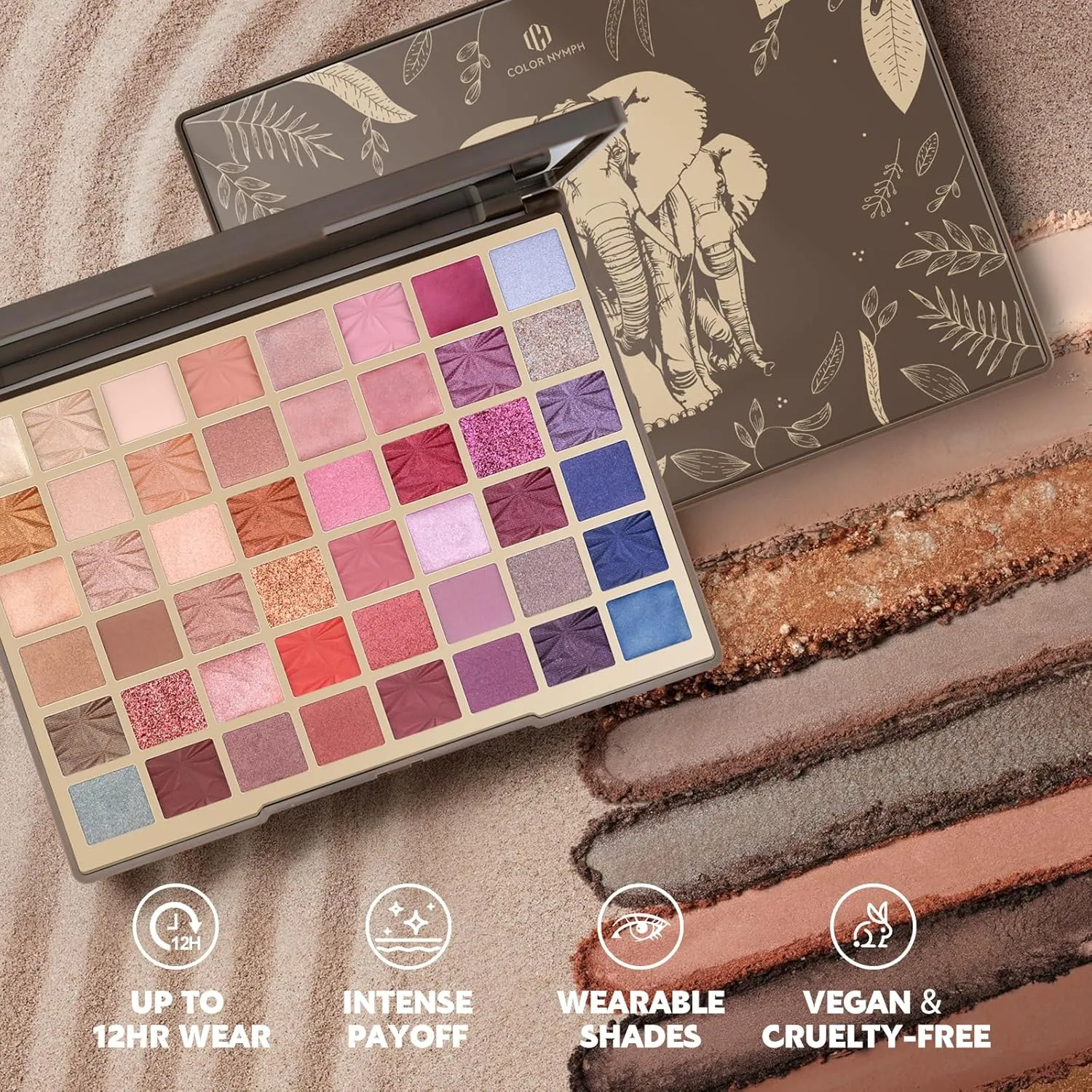Color Nymph 48 Colors Face Makeup Palette, Eye shadow Palette Popular Color Makeup Blending Palettes For Eyes Face Pigmented Eyeshadow Set Matte/Glitter/Shimmer Eyeshadow Pallets