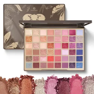 Color Nymph Eyeshadows Palette, 48-Color Eyeshadow Palette Versatile Makeup Pallet Matte Glitter Cream Eyeshadow Pallet Pigmented Eye Shadow with Big Mirror Perfect for Everyday & Party Looks