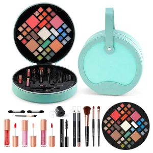 Color Nymph Starter Makeup Kits for Teens Girls With Reusable Case, Beginner Makeup Sets for Preteen, Birthday Valentines Day Makeup Gift Including 38-Colors Eyeshadows Lipglosses Brushes(Green)