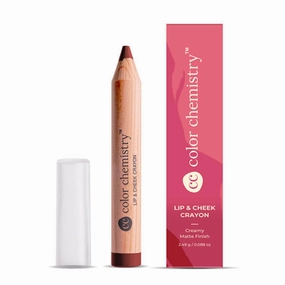 COLOR CHEMISTRY Lip And Cheek Crayon| Vegan, Ultra-Matte, Non-Drying, Pigmented & Long-Stay | Mulit-Use Lip Crayon 2.49 G (Pack Of 1) (Apricot, 2.49 g (Pack of 1))
