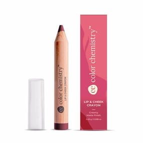 COLOR CHEMISTRY Lip And Cheek Crayon| Vegan, Ultra-Matte, Non-Drying, Pigmented & Long-Stay | Mulit-Use Lip Crayon 2.49 G (Pack Of 1) (Raisin, 2.49 g (Pack of 1))