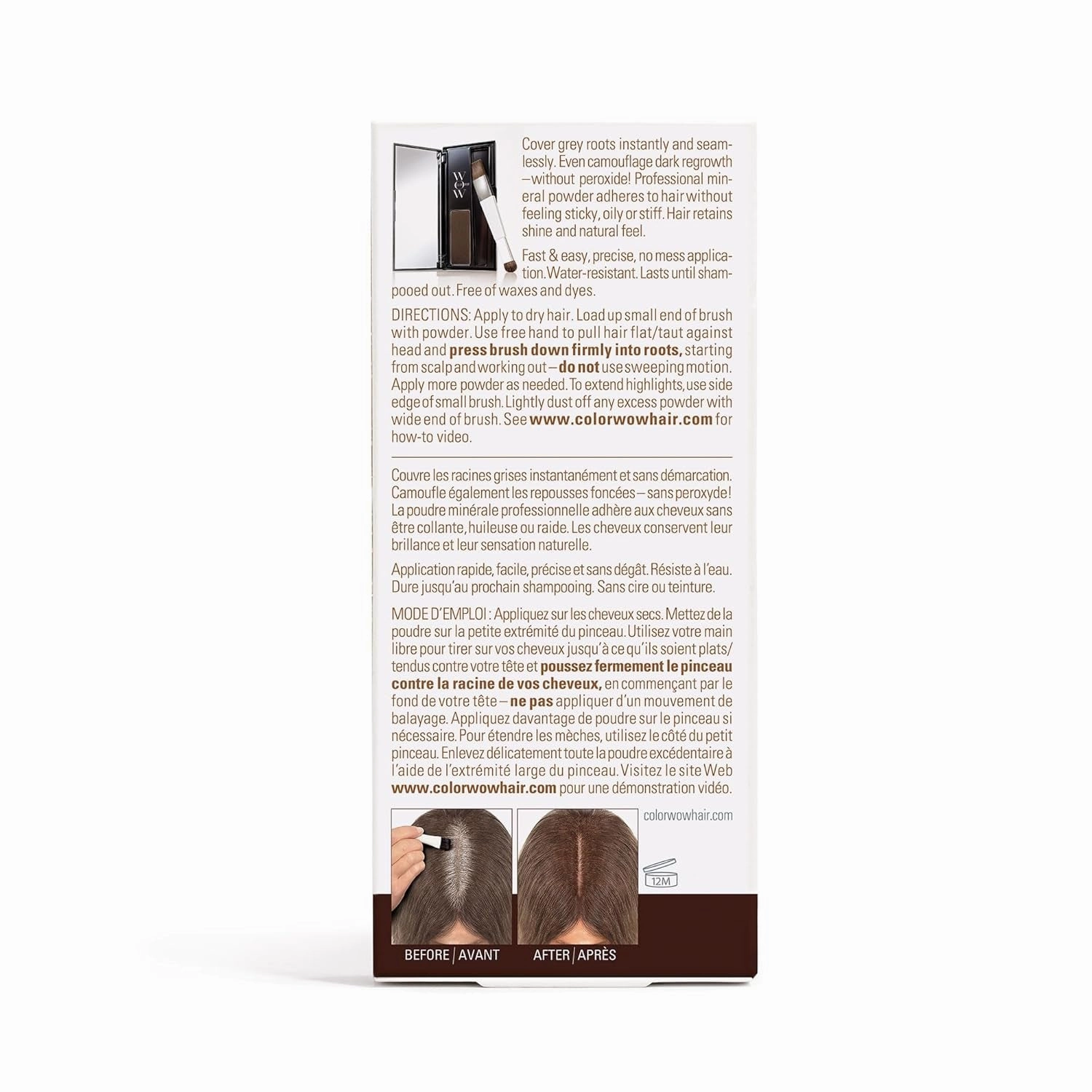 COLOR WOW Root Cover up – Instant Grey Coverage and Highlight Touch-Up | Water and Sweat Resistant | No Mess Award-Winning Formula