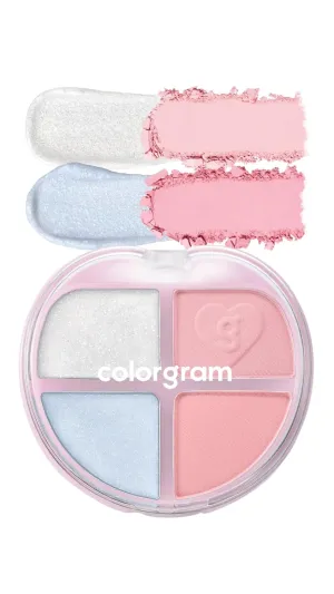 COLORGRAM TINTIN DORY EYESHADOW PALETTE 05 FAIRY DORY | 4 Color Compact Palette with Silky Smooth Texture | Travel-Friendly Collectible with Vibrant Shades | Ideal for Daily Glam or Bold Looks