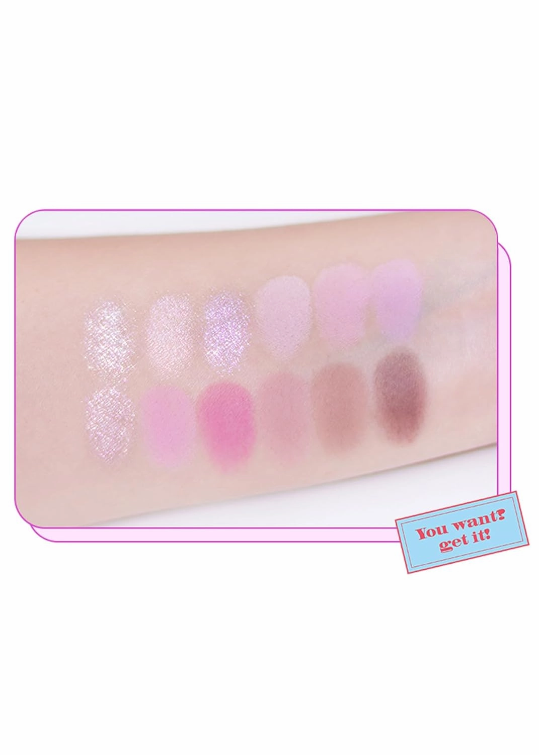 COLORGRAM Pin Point Eyeshadow Palette 03 Pink Lavender | Ultra-Blendable Matte, Glitter, Shimmer Shades for Daily Makeup | K-Beauty Eye Palette with Easy-to-Use Calculator Design