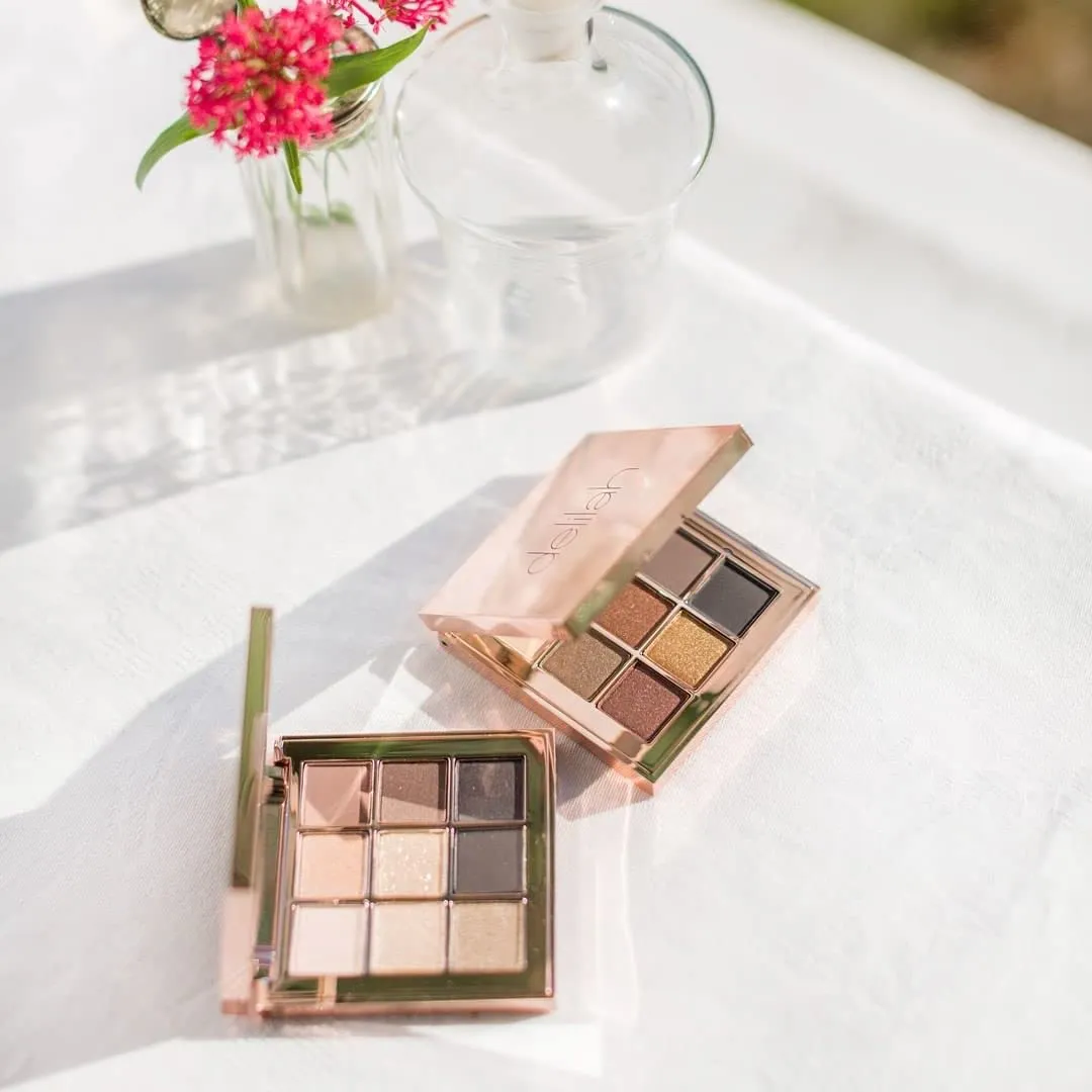 Colour Intense Eyeshadow Palette - Damsel - Shimmer Matte Nine Shades - Long Lasting, Highly Pigmented - Blendable Natural Color Makeup Set Includes Mirror - Cruelty Free And Vegan - 0.28 Oz