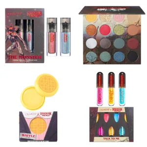 Colourpop x Stranger Things Bundle – Chrome Liquid Eyeshadow Duo, Chapter One Palette, Waffle Lip Mask & Ultra Glossy Lip Trio