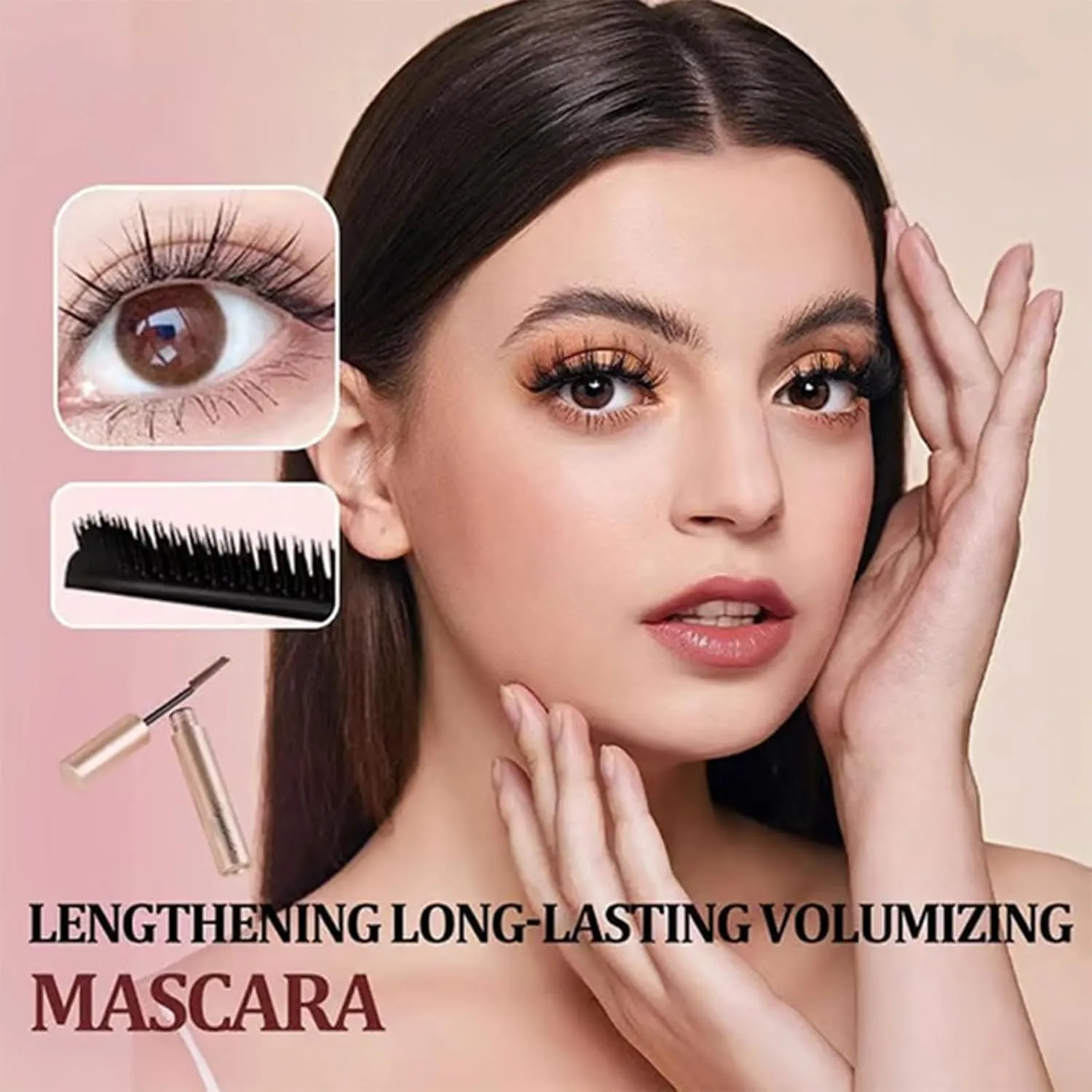 Comparison K Mascara, Tubing Mascara Black & Brown Duo for Lash Makeup, Relaxrich Lengthening and Curling Mascar, Smudge Proof Long Lasting and Waterproof, Non Clumping (Brown*2)