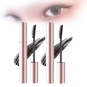 Comparison K Mascara, Tubing Mascaras Black & Brown Duo for Lash Makeup, Natural Defining Curling Eyelashes, Waterproof & Sweatproof Long Lasting Non-smudged (Black Black)