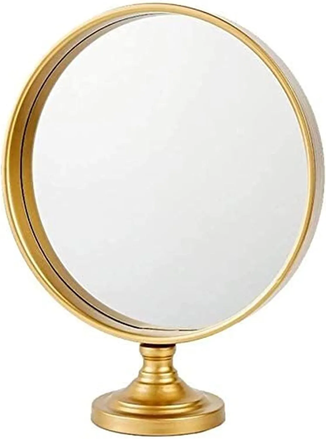 Cosmetic Mirror Dressing Mirror,Table Mirrors with Stand, HD Round Simple European Style Finishing Suit for Bathroom Or Bedroom Table Top Beauty Mirror Little Mirror