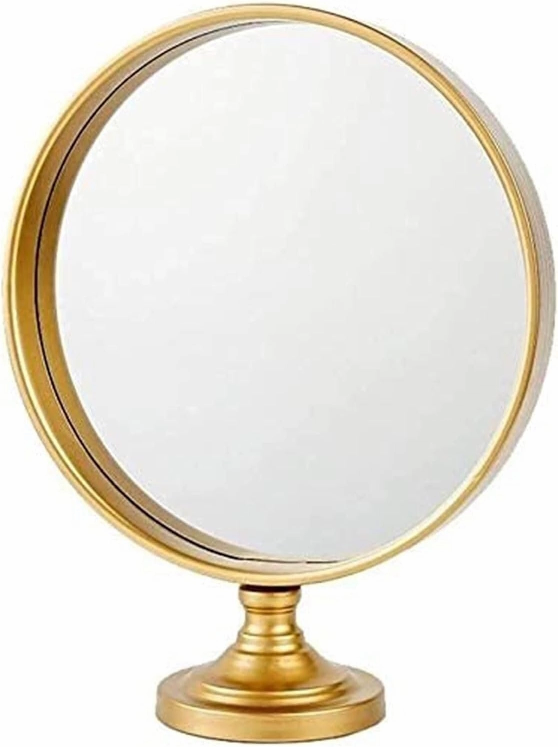 Cosmetic Mirror Dressing Mirror,Table Mirrors with Stand, Hd Round Simple European Style Finishing Suit for Bathroom Or Bedroom Table Top Beauty Mirror Little Mirror