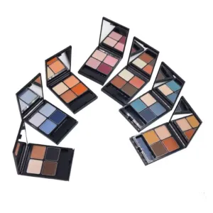 Cosmetics xMTI | Signature Eyeshadow Palette | 4 Richly Pigmented Colors | Long-Lasting Matte & Shimmer | Compact with Mirror | 7 Variants, 4x2.2g (S3) - Golden Glow