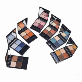 Cosmetics xMTI | Signature Eyeshadow Palette | 4 Richly Pigmented Colors | Long-Lasting Matte & Shimmer | Compact with Mirror | 7 Variants, 4x2.2g (S4) - Rose Quartz