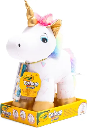CRAYOLA - Colour Me Plush, Colouring Toy with 3 Felt-tip Pens, Unicorn Subject, Creative Activity and Gift for Children, Ages 3 and up, 4026316