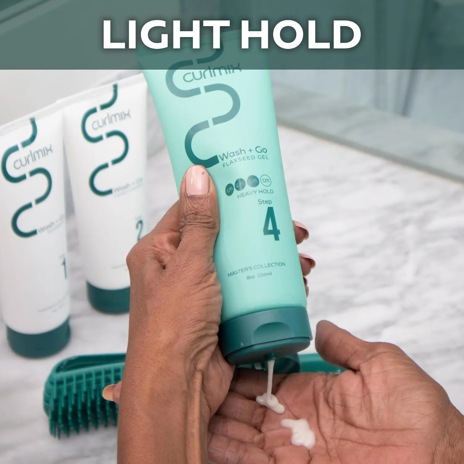 CurlMix Light Hold Flaxseed Gel for Curly Hair - Defines & Elongates Curls without Dryness or Flaking