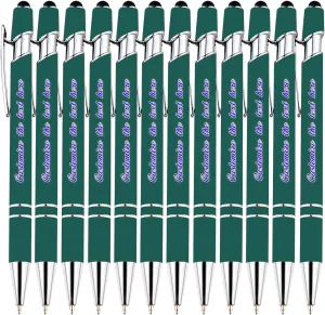 Custom Advertising Ballpoint Pens, Personalized Ballpoint Pen with Your Name or Text, Black Ink Pen for Office Staff School Student Use, Premium Ballpoint Pen for Company Promotion, Graduation, 96PCS