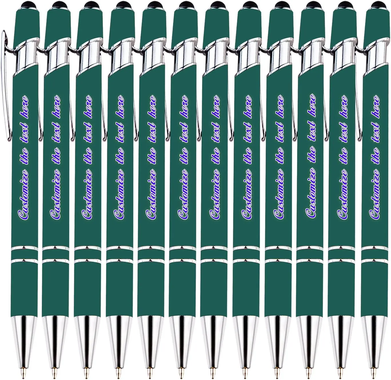 Custom Advertising Ballpoint Pens, Personalized Ballpoint Pen with Your Name or Text, Black Ink Pen for Office Staff School Student Use, Premium Ballpoint Pen for Company Promotion, Graduation, 96PCS