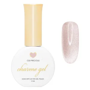 Daily Charme C03 Precious Original Velvet Cat Eye Magnetic Gel Nail Polish 15ml, Soak Off UV Led Gel Nail Polish Set, Home DIY/Nail Salon Manicure (Rose Gold)