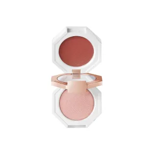 DEAR DAHLIA Paradise Dual Palette Tri-Colored Eyeshadow with Built-in Mirror, FORBIDDEN FIG, Vegan, Cruelty Free, 8 Free Formula, All-in-one Multi-use Palette, Minimal Fallout, 4g