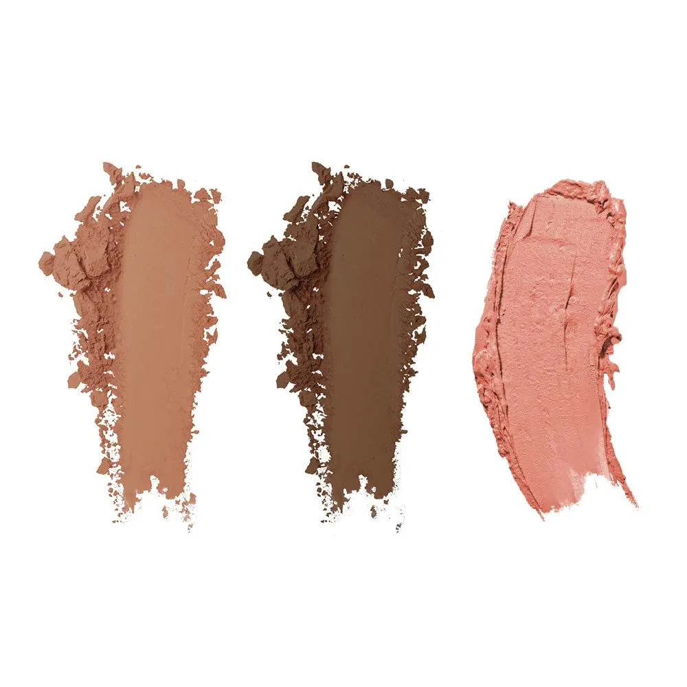DEAR DAHLIA Paradise Tri-Colored Palette Eyeshadow with Built-in Mirror, LADY OXFORD, Vegan, Cruelty Free, 8 Free Formula, All-in-one Multi-use Palette, Minimal Fallout, 4g