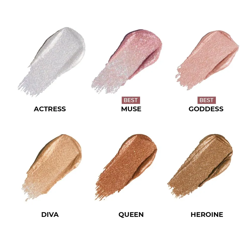 DEARDAHLIA Paradise Shine Eye Sequins ACTRESS Long Lasting Liquid Eyeshadow Glitter Gloss High Shine Pearl, Lightweight, Minimal Fallout, 0.14 Oz