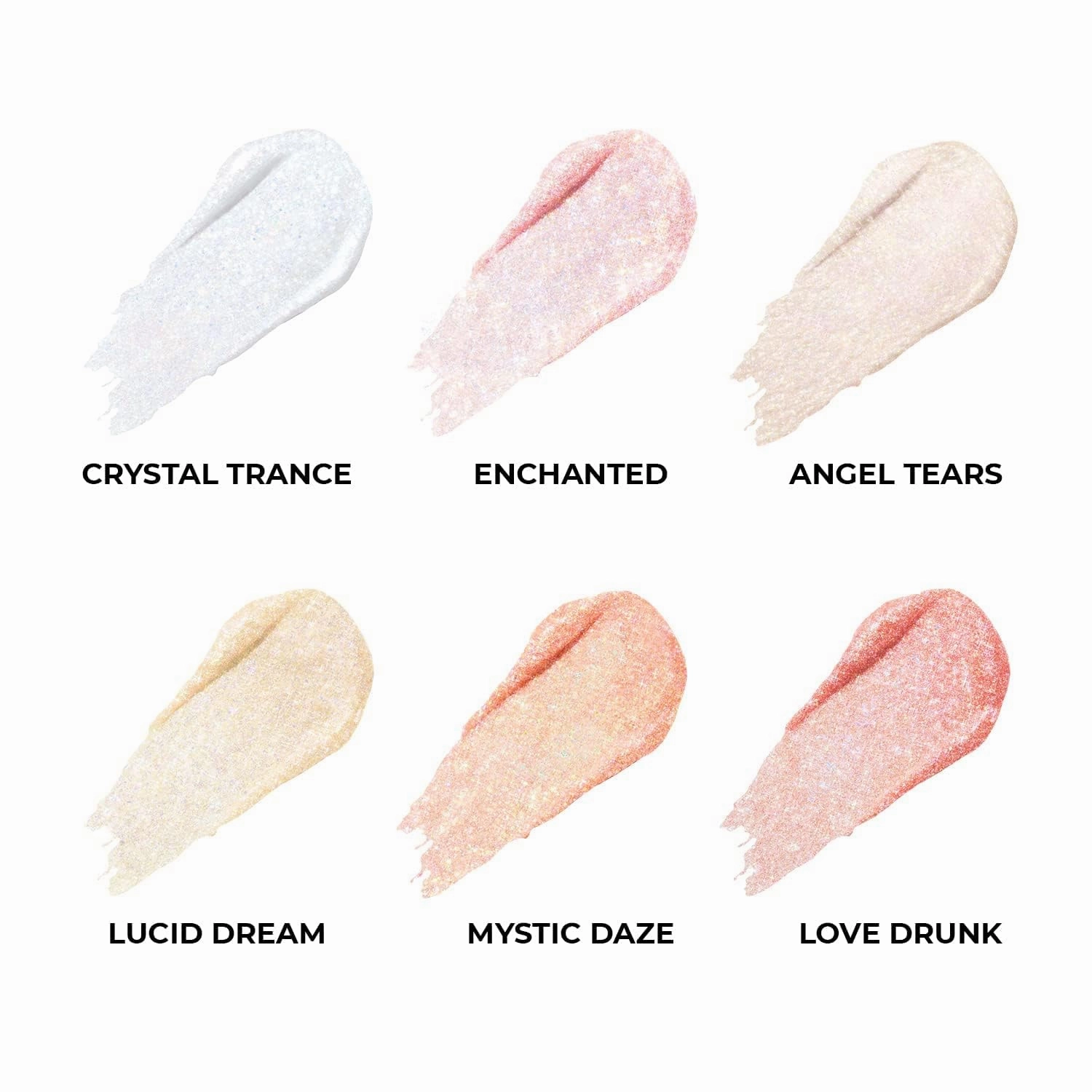 DEARDAHLIA Paradise Shine Eye Sequins CRYSTAL TRANCE Long Lasting Liquid Eyeshadow Glitter Gloss High Shine Pearl, Lightweight, Minimal Fallout, 0.14 Oz