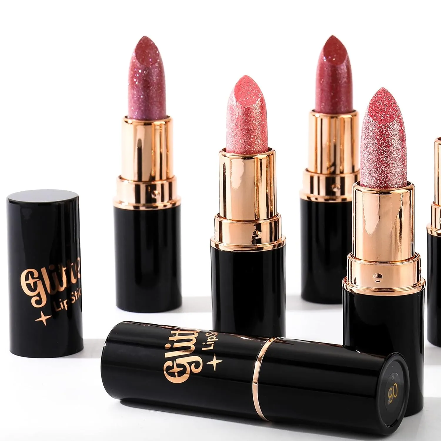 Decisivte Diamond Lip Gloss Glitter Lipstick,Tenddaily Compariston Diamond Lip Gloss Glitter Lipstick Waterproof Long-Lasting,Lightweight Hydrating Formula Metallic for Women (2*#01)