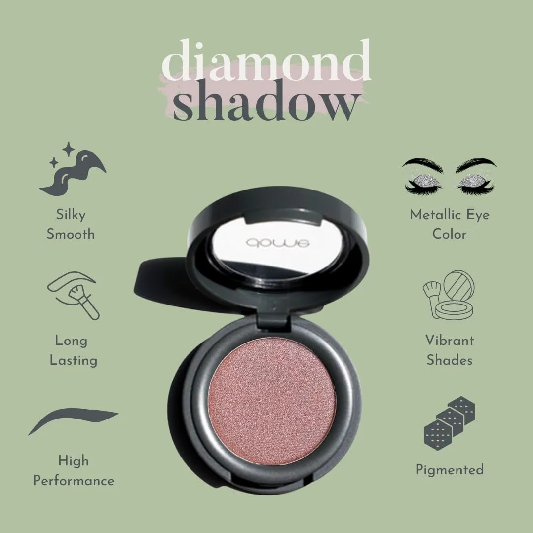 Diamond Eye Shadow - Vegan, Cruelty-Free Shimmer Eyeshadow, Easy-to-Blend Long-Lasting Eye Makeup, Paraben-Free, Sulfate-Free, Natural Metallic Eyeshadow - Gold Dust .07 oz