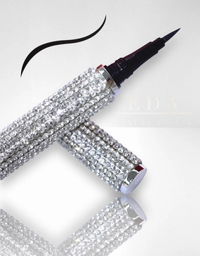 Diamond Liquid Ultra-Precise Eyeliner, Sharp Definition - Eye Makeup Pen, Flawless Cat Eye Look, Long-Lasting - Waterproof, Vegan, Paraben-Free - Intense Shiny Black