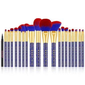 docolor 19Pcs Bastet Cat Makeup Brush Set With Waterproof Eyeliner Pen Super Slim Liquid Eyeliner Eye Liner Gel Premium Kabuki Foundation Blending Face Powder Synthetic Make Up Brush Set