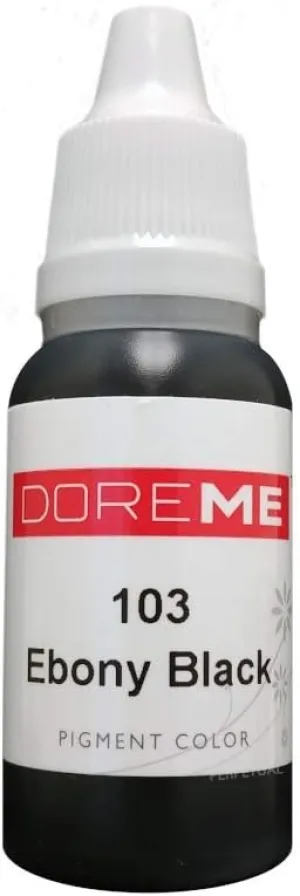 DOREME Permanent Makeup Pigment Ink Ebony Black Eyebrow Brow Eyeliner Black Tattoo Micro Cosmetic Micropigmention