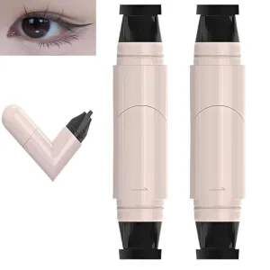 Double-ended liquid eyeliner, perfect eyeliner stamp, waterproof and smudge-proof eyeliner tool, suitable for beginners, long-lasting makeup, simple cat eye makeup template