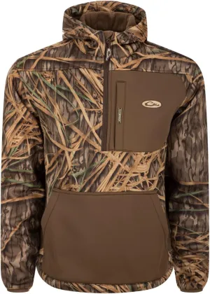 Drake Waterfowl Men's MST Endurance Hunting Warm Quarter-Zip Fleece Lined Hoodie w/Kangaroo Pouch & Magnattach Chest Pocket