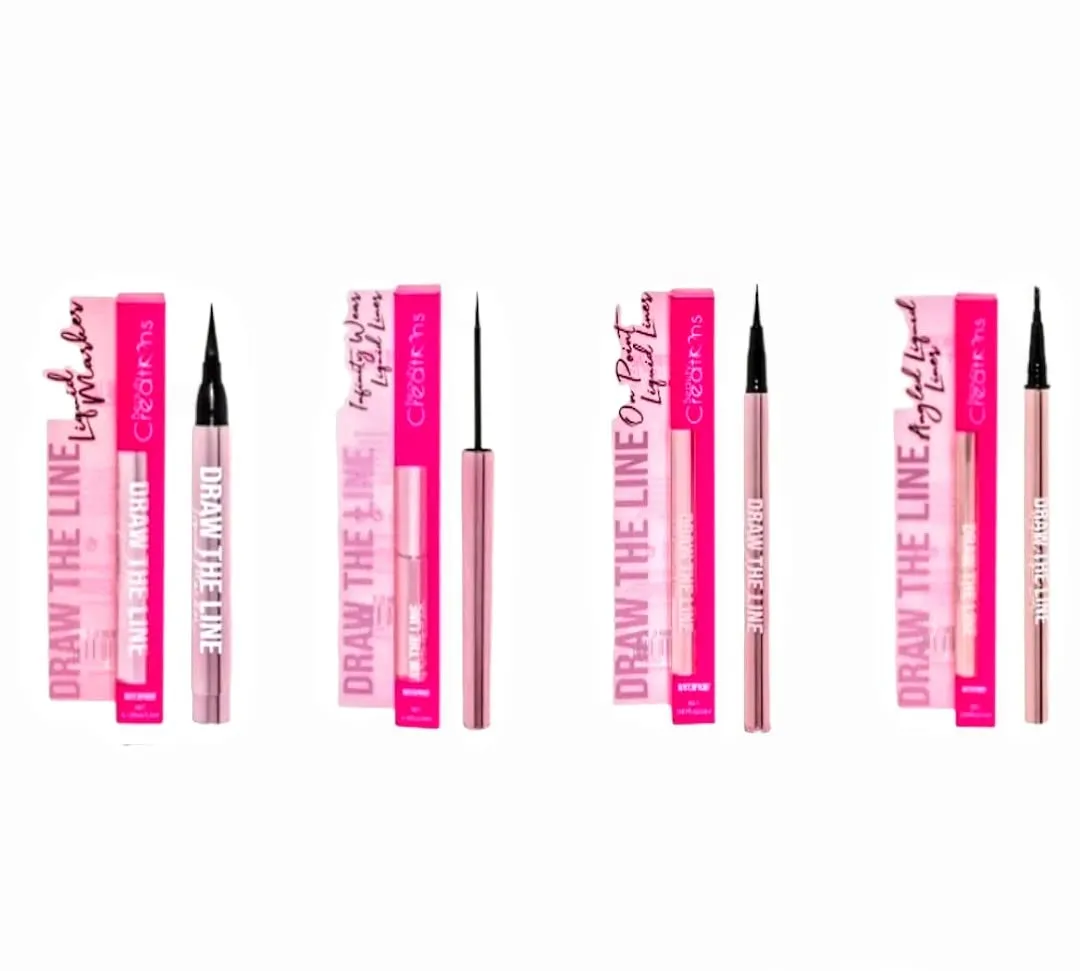 Draw The Line Eyeliner By Beauty Creations (Full 4 Piece Set of Liquid Liners (01-04))