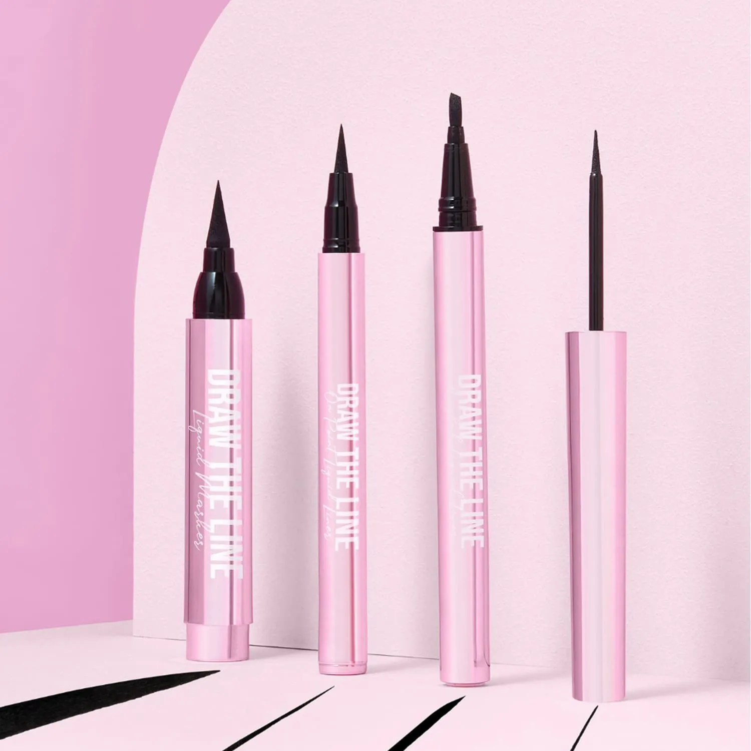 Draw The Line Eyeliner By Beauty Creations (Full 4 Piece Set of Liquid Liners (01-04))