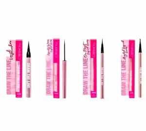 Draw The Line Eyeliner By Beauty Creations (Full 4 Piece Set of Liquid Liners (01-04))
