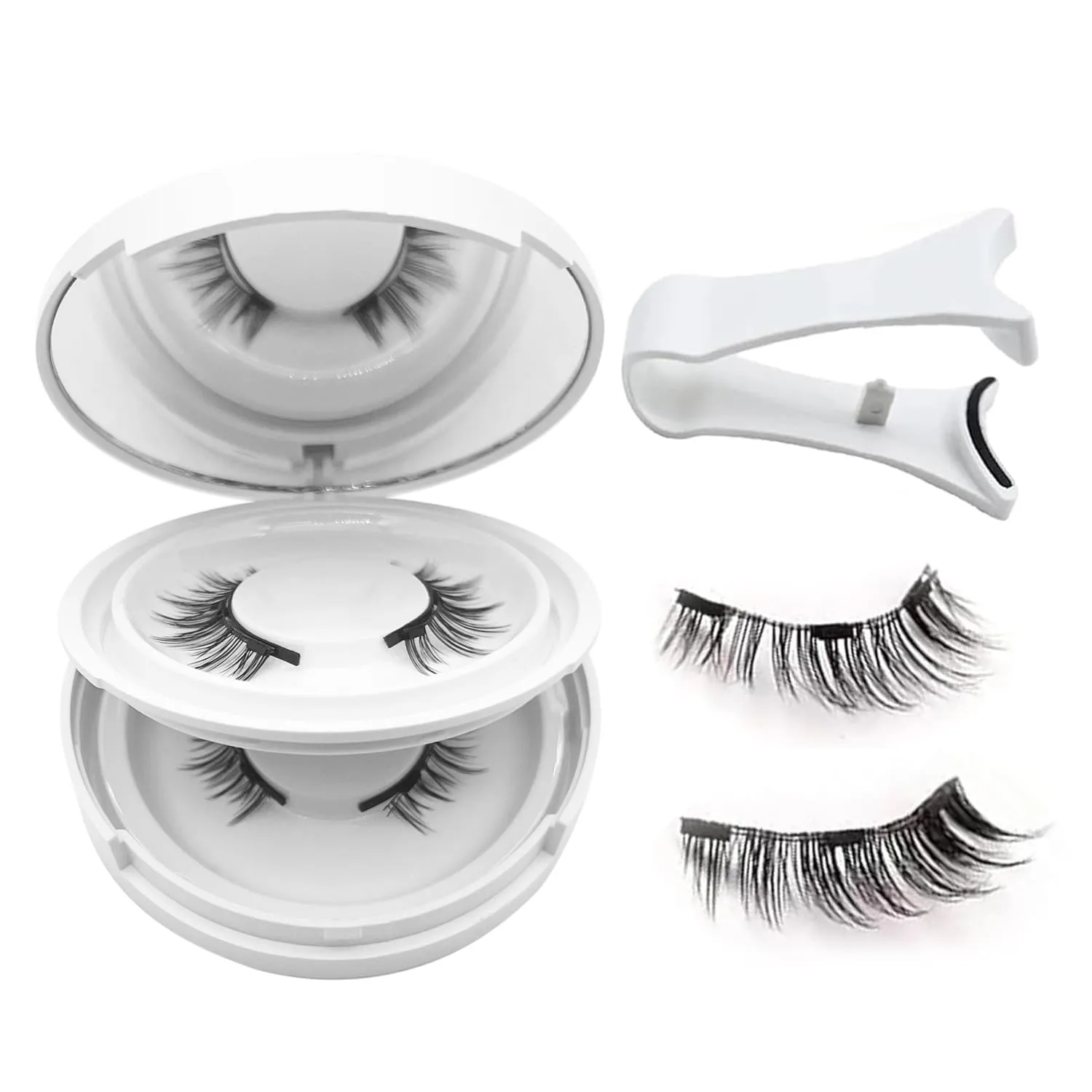 Elara Craft Magnetic Eyelashes with Applicator,Reusable Magnetic Eyelashes Natural Look,Easy to Wear and Remove Soft Lashes kit No Glue Needed(Natural Simple)