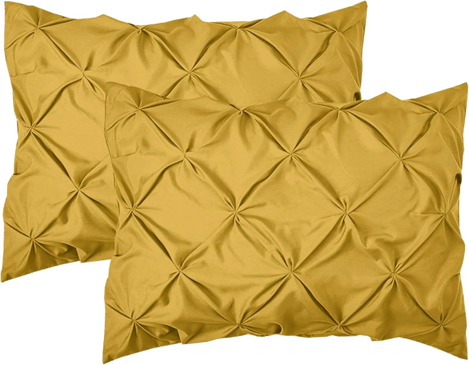 Elegant Comfort Luxury Softest, Coziest 8-Piece Bed-in-a-Bag Comforter Set - Silky Soft Complete Set Includes Bed Sheet Set with Double Sided Storage Pockets, Full/Queen, Mustard