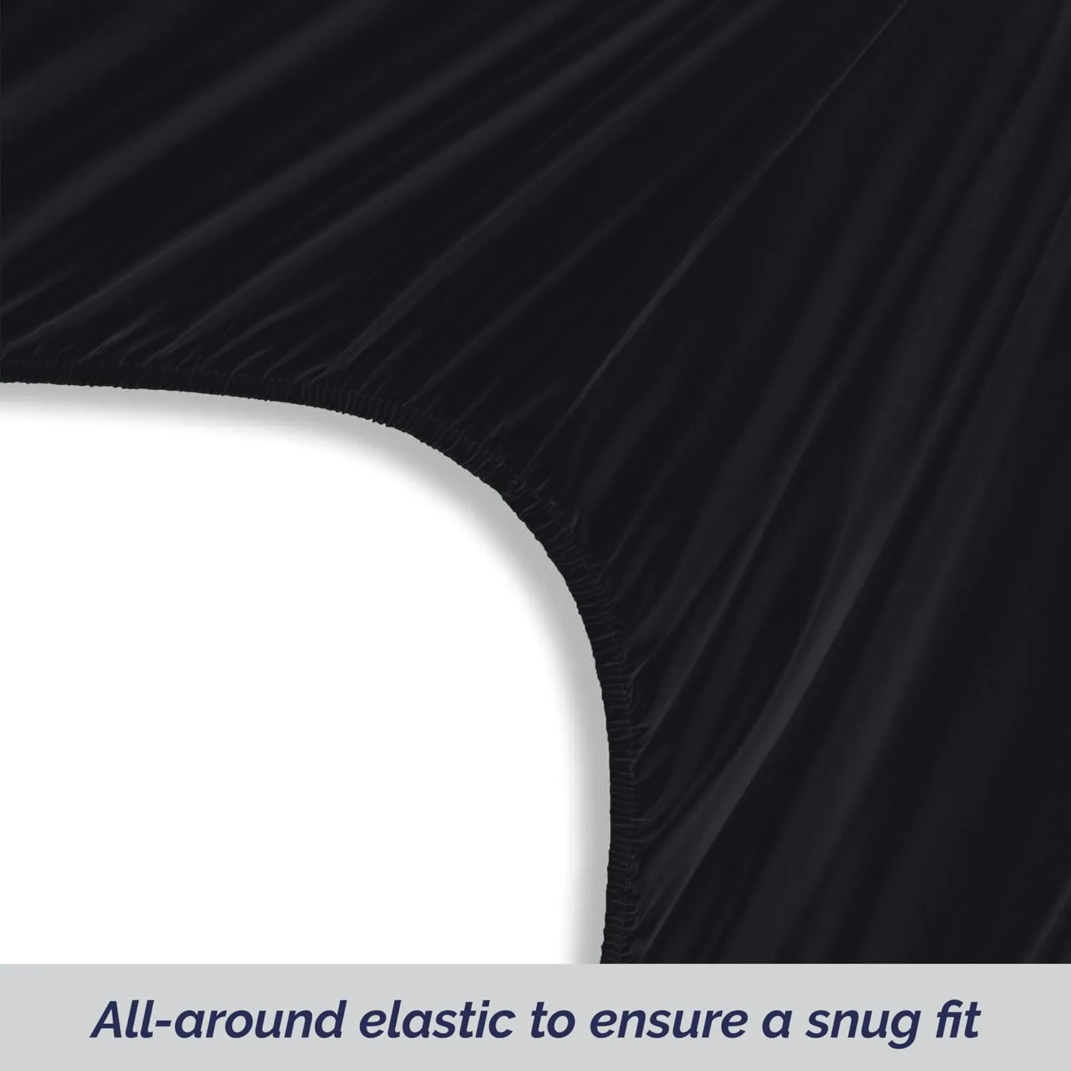 Elegant Comfort Super Soft 1-Piece Single Extra Deep Pocket 1500 Premium Hotel Quality Microfiber Fitted Sheet for High Mattress up to 21" inch with Double Sided Smart Pockets, King, Black